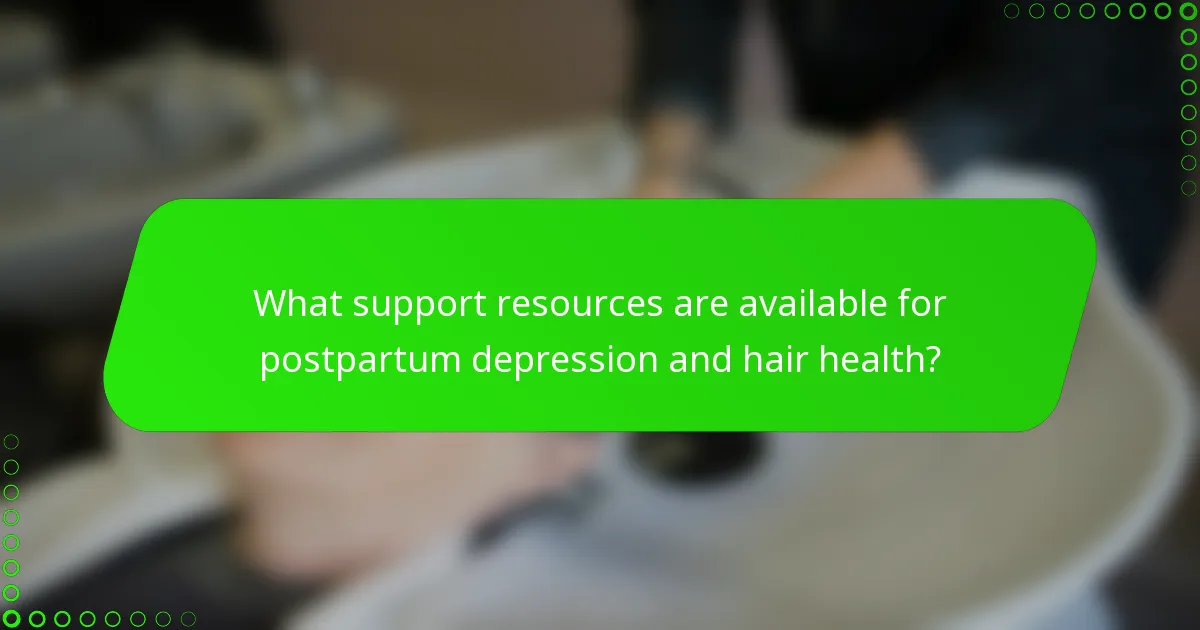 What support resources are available for postpartum depression and hair health?