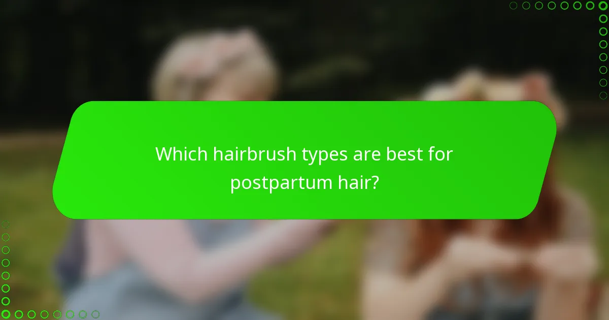 Which hairbrush types are best for postpartum hair?